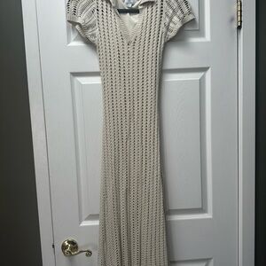 Elegant Cream Knit Dress